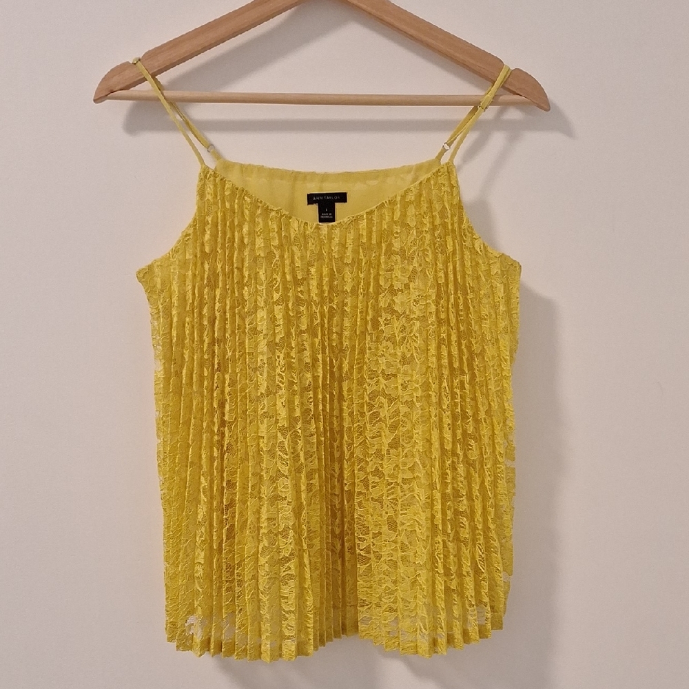 Ann Taylor Yellow Lace Camisole